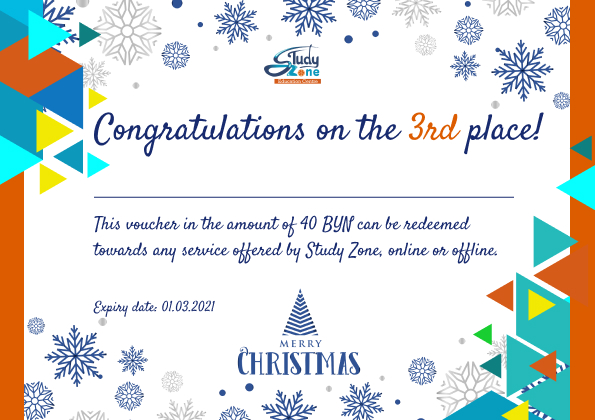 Gift Certificate 3rd place photo